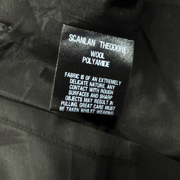 Scanlan Theodore Pleated Skirt Women US 2‎ AUS 6 Burgundy Blue Check Wool Blend - Picture 6 of 6